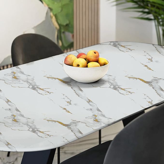 Abyssaly Marble Contact Paper for Countertops Gold Grey White Marble Peel and - Image 4