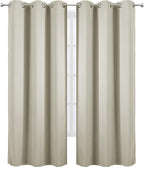 LEMOMO Light Beige Thermal Blackout Curtains/38 x 84 Inch/Set of 2 Panels Room - Image 2