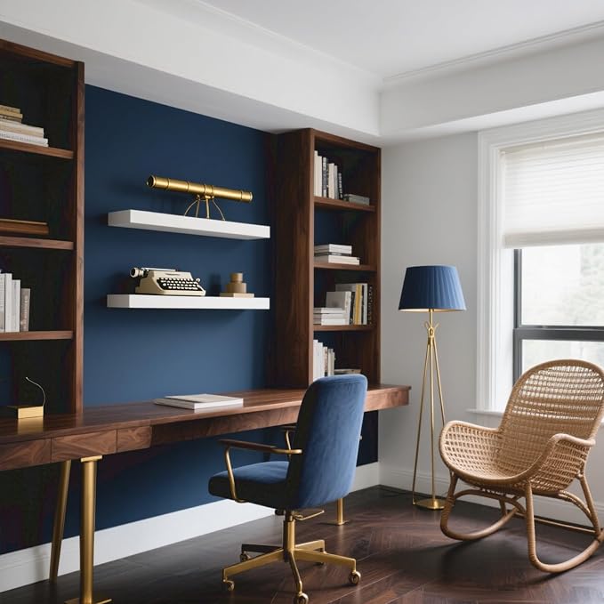 Yancorp 16"x394" Matte Blue Contact Papaer Peel and Stick Wallpaper Vinyl Wrap - Image 5