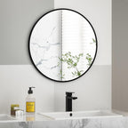 HARRITPURE Round Mirror 19.6" Black Wall Mounted Circle Mirror - Image 8