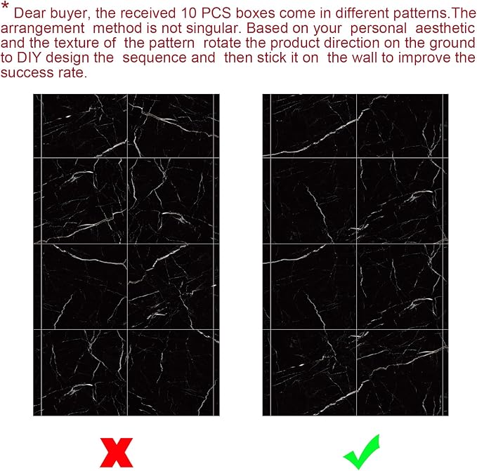 Chejiaye 10pcs Marble Peel and Stick Waterproof Wall Panels, Heat-Resistant - Image 8