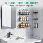 Veken Shower Caddy 6-Pack, Advanced Rustproof Design, No Drilling Adhesive - Image 5