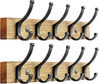 Optish Coat Rack Wall Mount, 16.5 Inches Wood Coat Hooks Wall Mount, Wall Coat by Optish