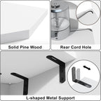 Alsonerbay Corner Wall Shelf Set of 3 Corner Shelf Wall Mount, Solid Wood - Image 5