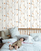 Timeet Boho Peel and Stick Wallpaper Floral Wall Paper Tree Contact Paper White - Image 5