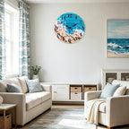 Indoor/Outdoor Clocks Waterproof, Glass Rustic Beach Decor Wall Clock - Image 6