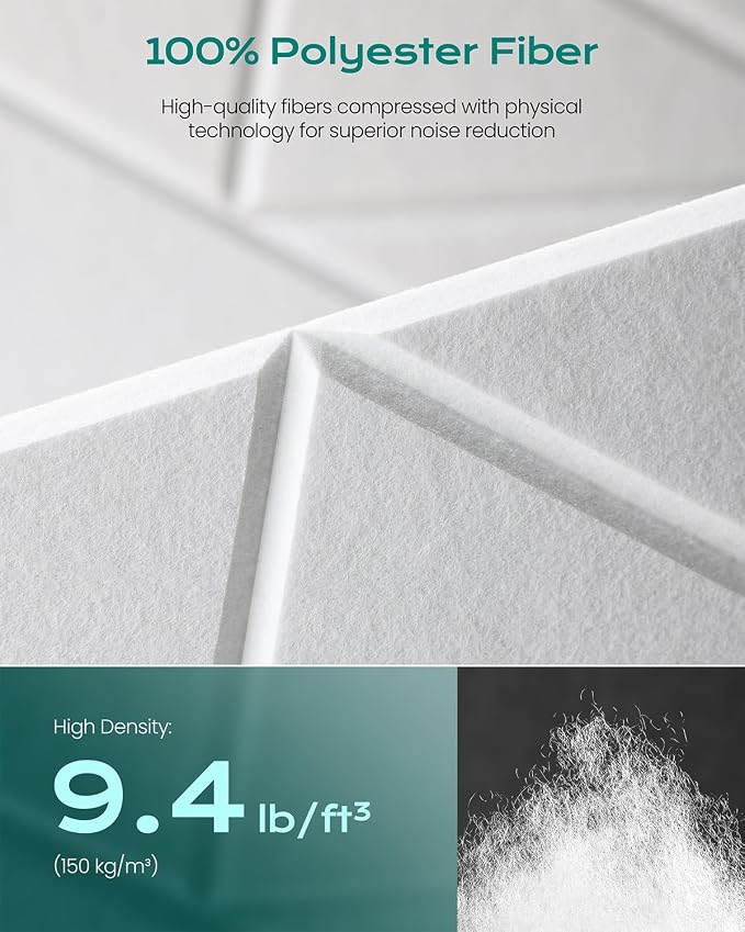 18-Pack Acoustic Panels, Peel & Stick Sound Proof Foam Panels - Image 5