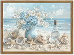 Framed Beach Canvas Wall Art, Ocean by Unknown