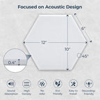 18 Pack Hexagon Acoustic Panels, Self-Adhesive Acoustic Wall Panels - Image 6