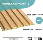 OUZUGIE WPC Acoustic Slat Wall Paneling, Living Room, TV Background, Study Room - Image 4