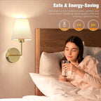 NIORSUN 13.8 inch Battery Operated Wall Sconce Set of 2, 9 Colors Wireless - Image 6
