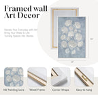 Framed Abstract Coastal Blue White Wall Art - Image 5