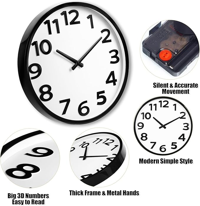 Keepcross 16 Inch Large Wall Clock - Image 4