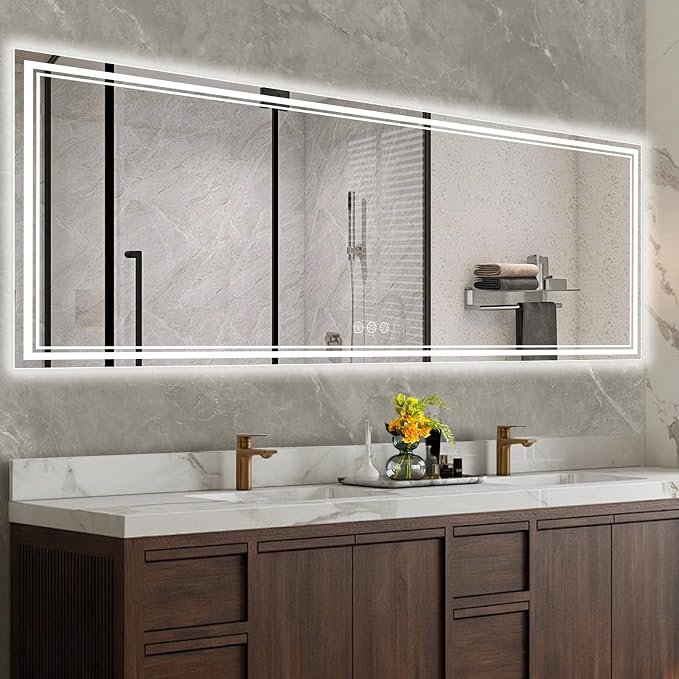 Ratsamee 96x36 Inch Led Mirror for Bathroom by RATSAMEE