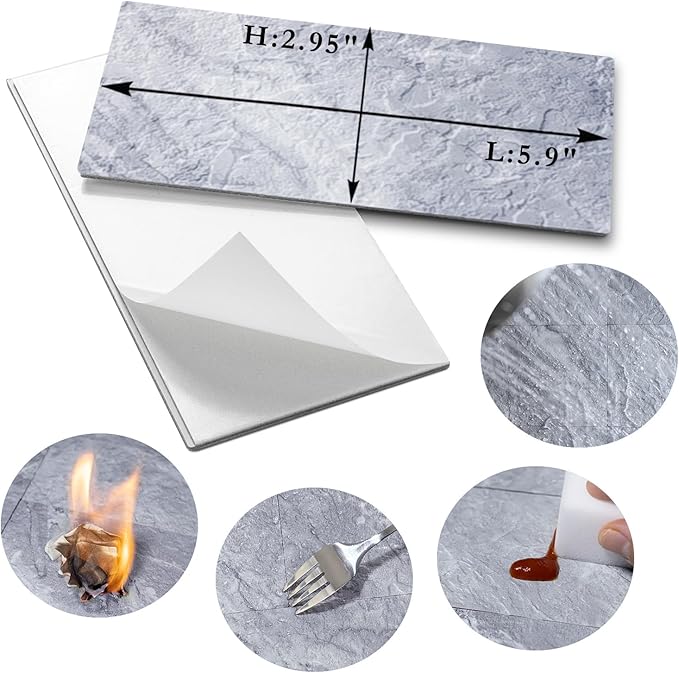 AULIGET Peel and Stick Backsplash Wall Tiles, 4 Pieces - Image 5