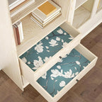 Laatse Vintage Floral Wallpaper Peel and Stick Blue Floral Contact Paper - Image 4