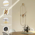 DRELIFAM Modern Oval Wall Clock Large Wall Clock - Image 5
