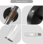 Battery Operated Wall Sconce Set of 2, Modern Cordless Wall Lights - Image 7