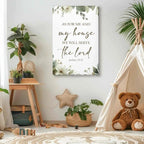 HIWX Christian Wall Decor, as for Me and My House Bible Verses Sage Green - Image 4
