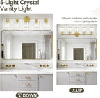 Crystal Bathroom Light Fixtures, Bathroom Lighting Fixtures Over Mirror - Image 5
