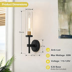 MOKATNG Wall Sconces Set of Two, Hardwired Sconces Wall Decor Set of 2 - Image 7