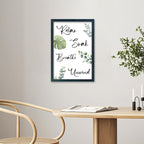 YWJKWLGS Boho Bathroom Wall Art, 11x16 Inch Green Eucalyptus Monstera Decor - Image 7