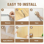 Natural Bamboo Wall Panel Covering Roll, Flexible Pole Wrap Wainscoting - Image 4