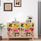 BOKEBEVE Extra Long Pink Floral Wallpaper Stick Peel Large Print Flowers - Image 5