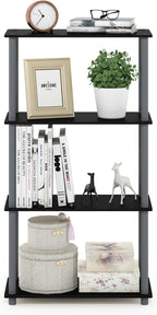 Furinno TURN-N-TUBE Storage Shelves, 4-Tier Toolless Book Shelf, Corner Shelf - Image 6