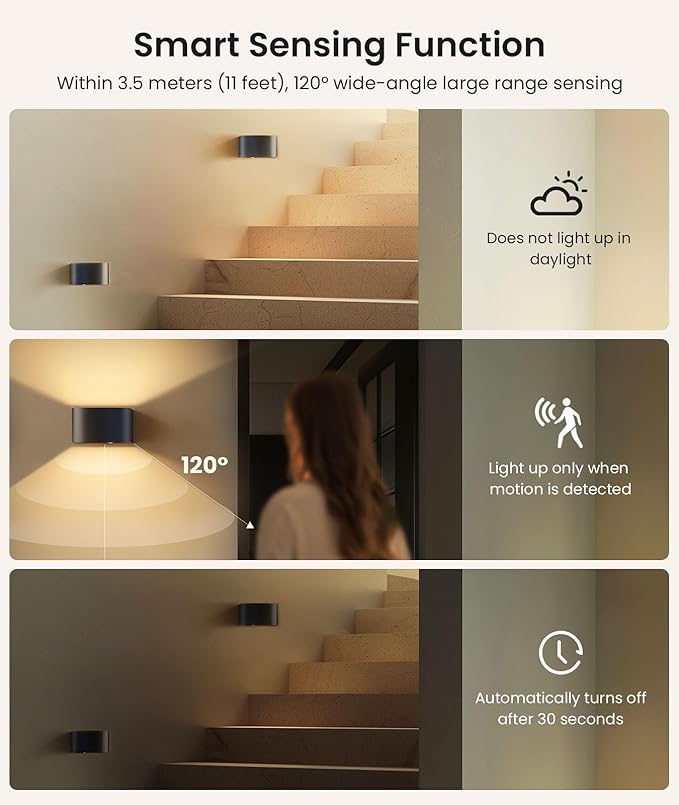 FULEN 4 Pack Motion Sensor Wall Lamp - Image 5