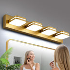 360° Rotate LED Bathroom Vanity Light Fixtures, 1600LM Acrylic Gold Vanity by Torondo