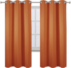 LEMOMO Orange Thermal Blackout Curtains/42 x 72 Inch/Set of 2 Panels Room - Image 2