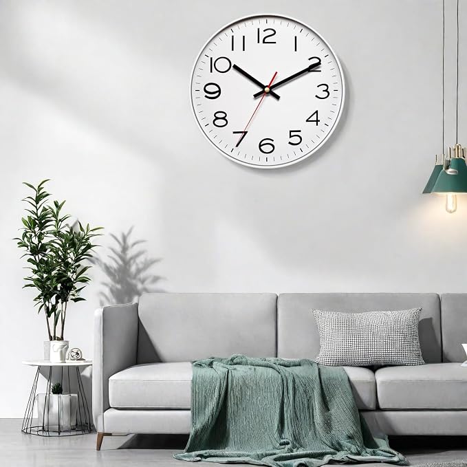 NUOVO 8 Inch Wall Clock Number Quartz Decorative Wall Clock Quiet Wall Clocks - Image 5