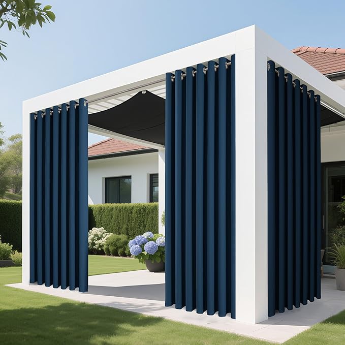 Joydeco Blackout Patio Sliding Door Curtains 108 Inches Long, Grommet Privacy - Image 4