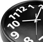 Plumeet 12'' Wall Clock, Battery Operated Wall Clocks Silent Non-Ticking Quartz - Image 2