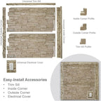 EverStone Acadia Ledge Faux Stone Panel, Autumn Bronze Color - Image 10