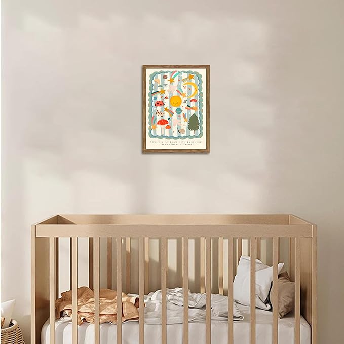 Framed Nursery Wall Art, Kids Inspirational Quote Canvas Wall Decor, Cute - Image 7