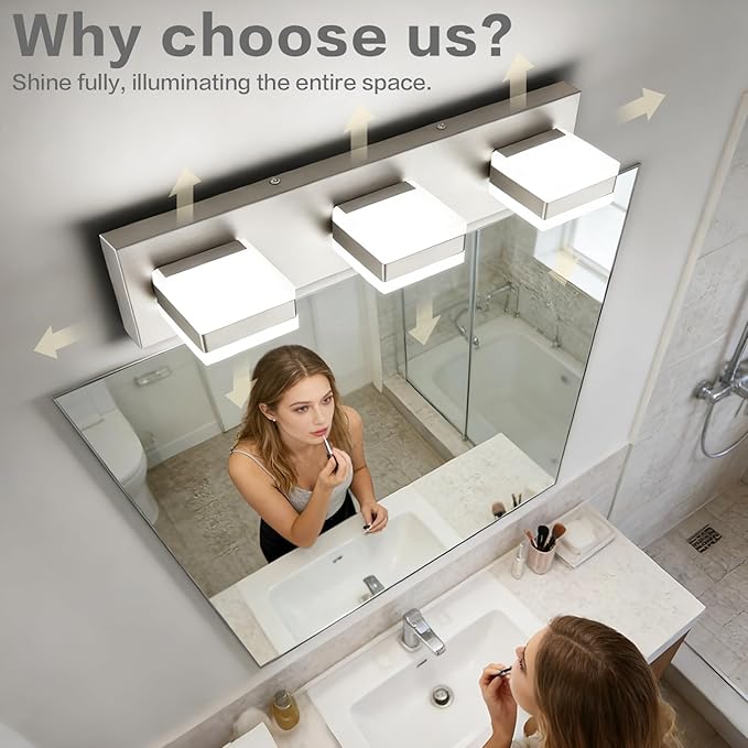 SOLFART Bathroom Light, 5 Color Temperature LED Bathroom Vanity Fixtures - Image 7