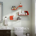 Sttoraboks Floating Wall Shelves Set of 3, Metal Mounted Shelf - Image 5