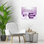 EOBTAIN Zen Bathroom Wall Art Butterfly and Flower Stone Relaxing Just Breathe - Image 4