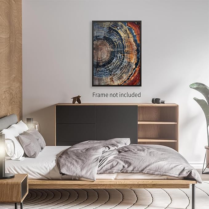 Medpol Vintage Trendy Abstract Tree Ring Wall Art Modern Colorful Nature Poster - Image 4
