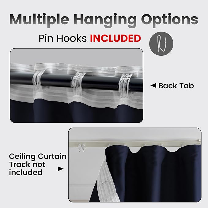 Extra Wide Room Divider Curtains, Theater Curtains Perfect - Image 2