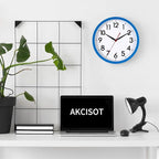 AKCISOT 12 Inch Wall Clock Silent Non Ticking Modern Wall Clocks Battery - Image 2
