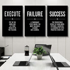 Framed Canvas Wall Art Success Quote, Office Wall Art, Positive Motivational - Image 5