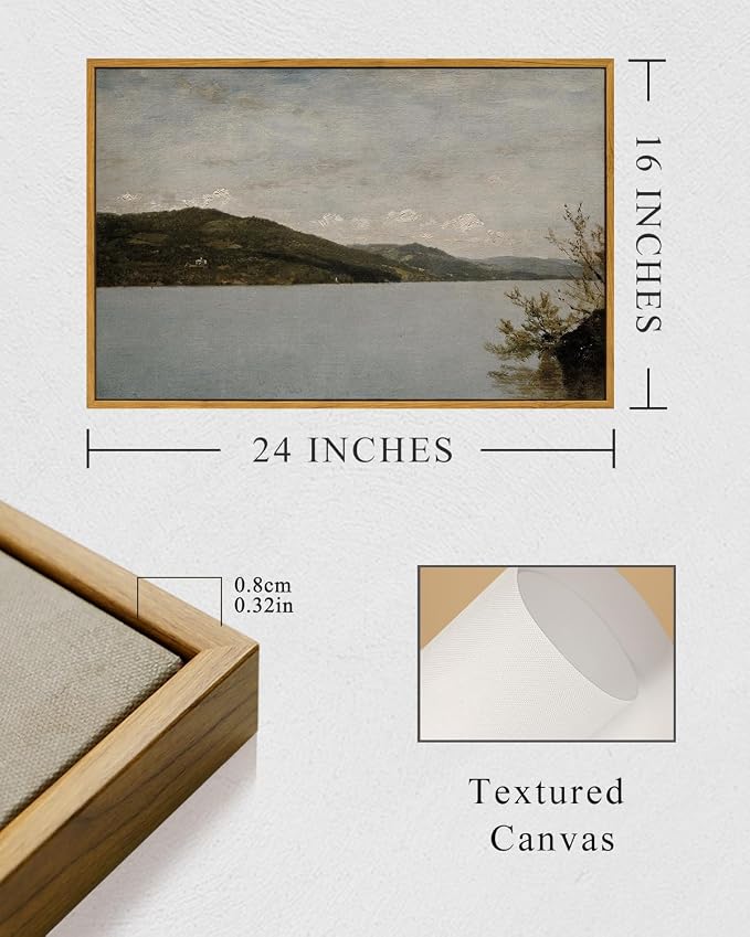 InSimSea Framed Canvas Wall Art Vintage Decor, Classical Landscape Paintings - Image 5