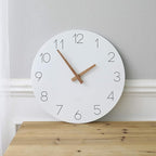 mooas Flatwood Wall Clock, Analog Wall Clock, Silent Non-Ticking 12 inch Modern - Image 7
