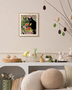 VIYYIEA Framed Wall Art for Living Room, Funny-【Fishing Cat】, 12L x 10W - Image 7