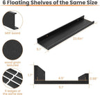 upsimples Floating Shelves for Wall, 23.6 Inch Shelves for Decor Storage Set of - Image 3