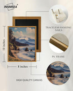 InSimSea Framed Canvas Wall Art, Vintage National Park Art - Image 4