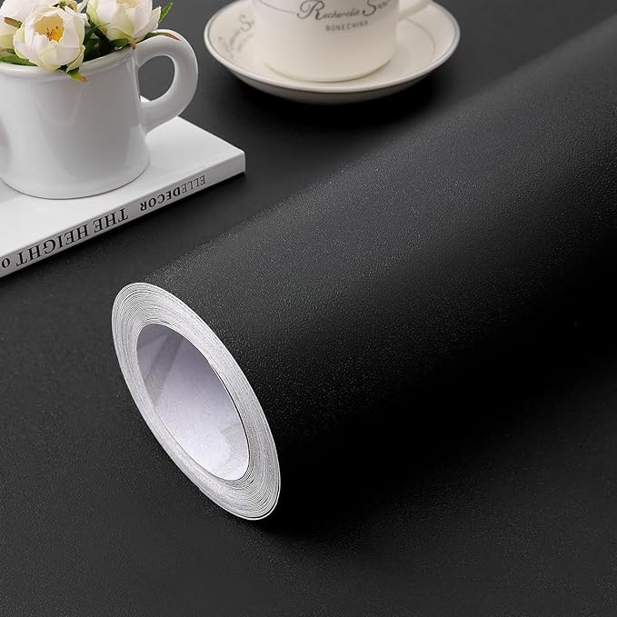 practicalWs 15.7" x393.7" Black Wallpaper Self Adhesive and Removable Peel and by practicalWs